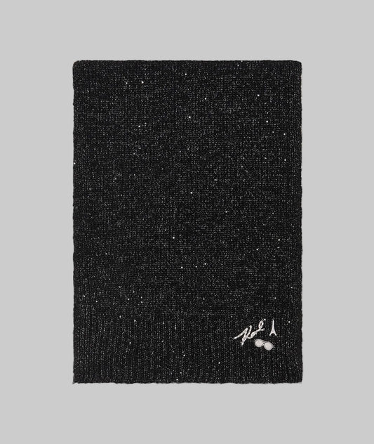 karl Lagerfeld SEQUIN YARN black SCARF