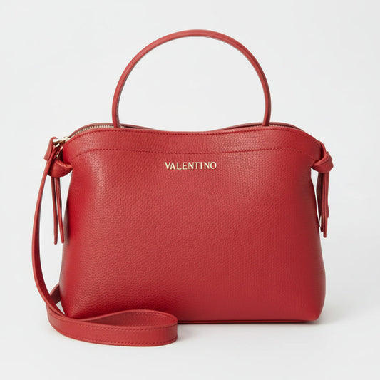 Valentino Bags Femke Shopping Bag in a dark red polyurethane material