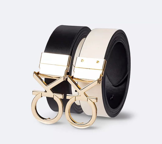 Calvin Klein Women's Reversible Monogram Buckle Belt