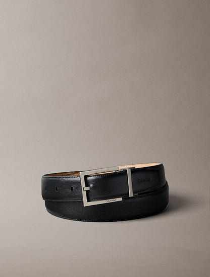 Calvin Klein buckle black leather belt