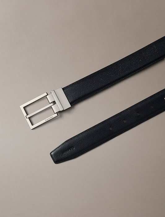 Calvin Klein buckle black leather belt
