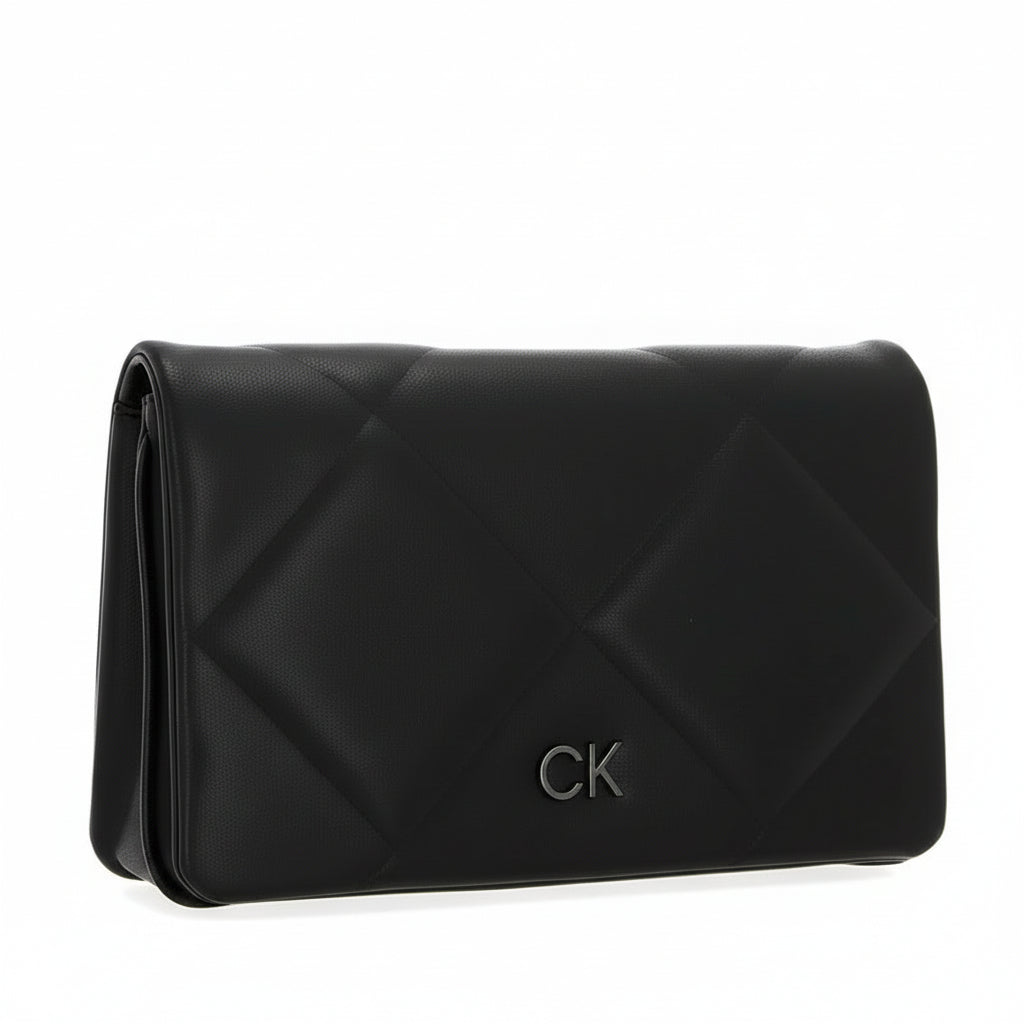 Calvin Klein Re-Lock Quilt Shoulder Bag in black