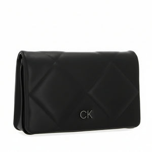 Calvin Klein Re-Lock Quilt Shoulder Bag in black