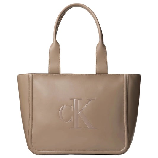 Calvin Klein Embossed Monogram Tote Bag