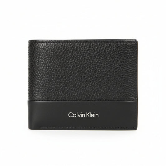 Calvin Klein Must Bifold 5 Card Wallet in black leather