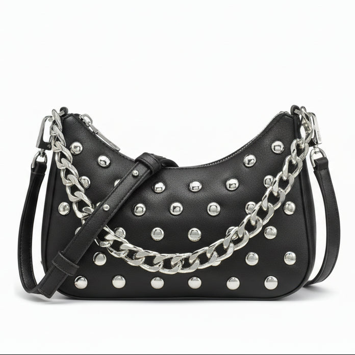 DKNY Blacksilver Jenna Demi Small Crossbody Handbag