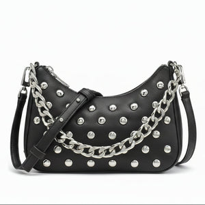 DKNY Blacksilver Jenna Demi Small Crossbody Handbag