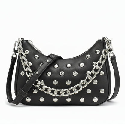 DKNY Blacksilver Jenna Demi Small Crossbody Handbag