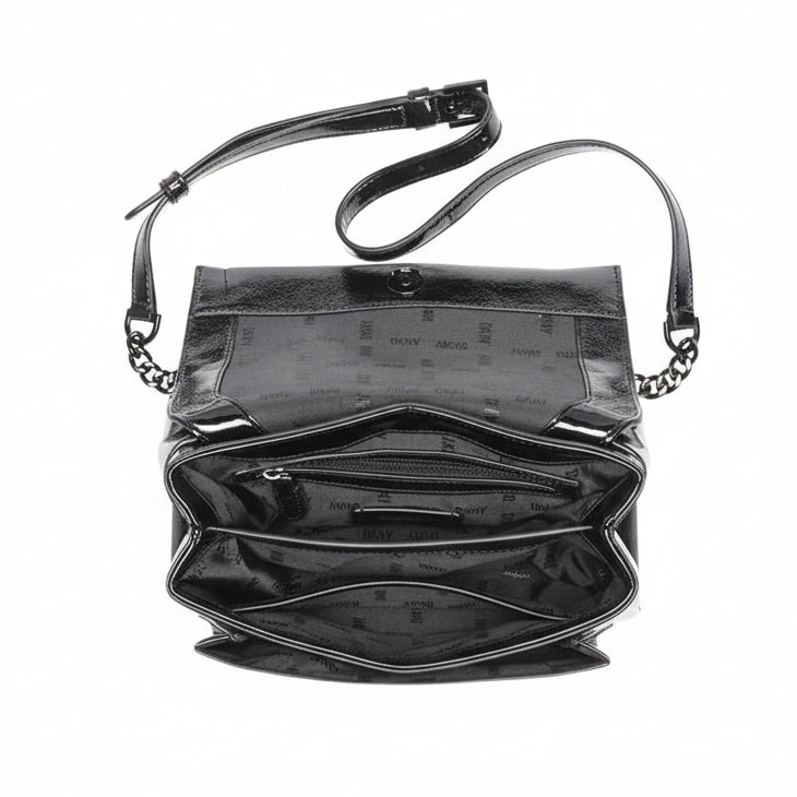 DKNY Evie Flap Shoulder bag in black material