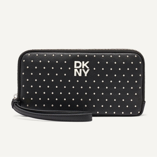 DKNY black Jenny Large Zip Around Wallet