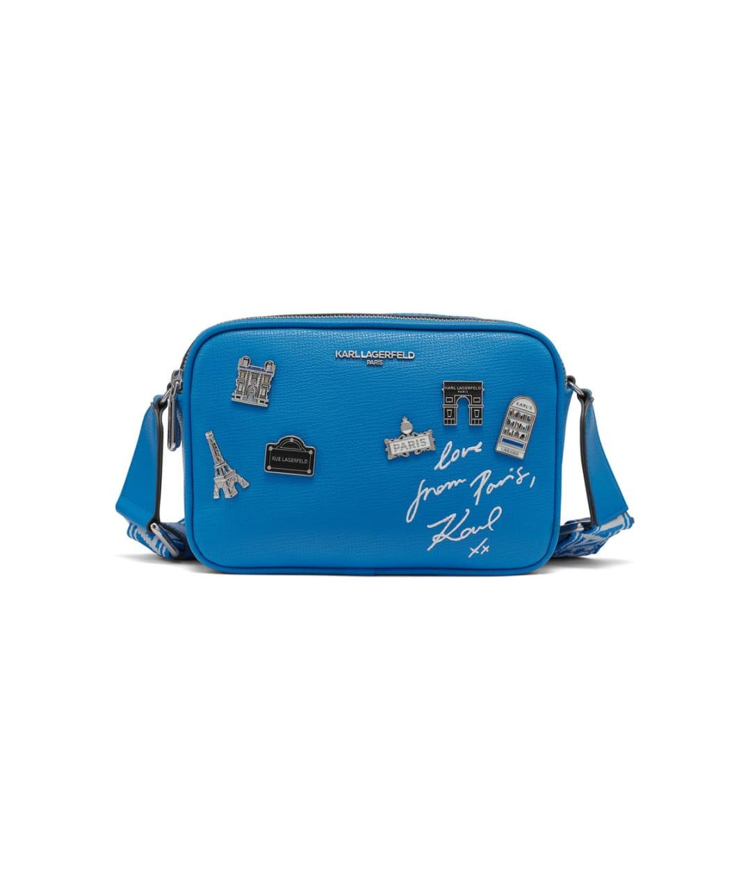 Karl Lagerfeld blue Paris Maybelle Camera Crossbody bag