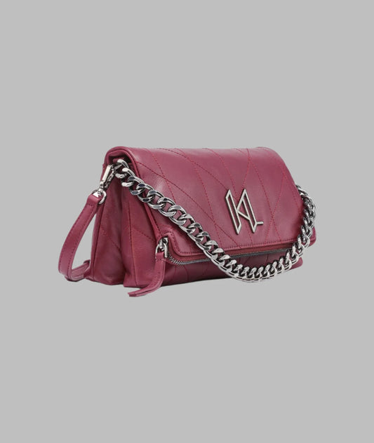 Karl Lagerfeld Paris Lavande Leather Crossbody
