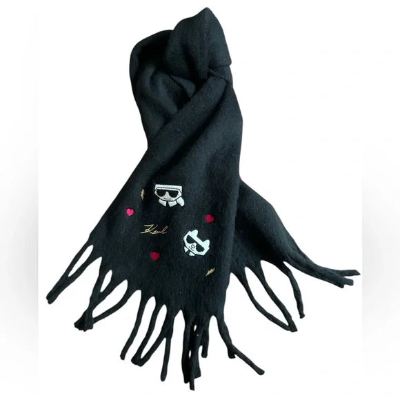 Karl Lagerfeld Black blanket scarf