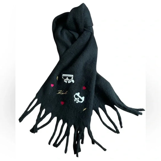 Karl Lagerfeld Black blanket scarf