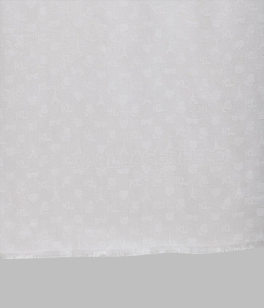 KARL ICON PASHMINA Eggshell colour