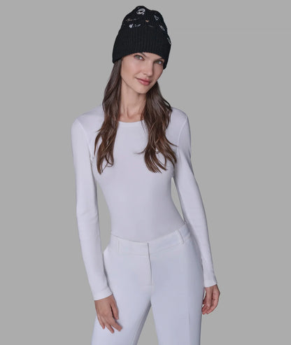 Karl Lagerfeld Paris Fleece Lined Icons Beanie in black