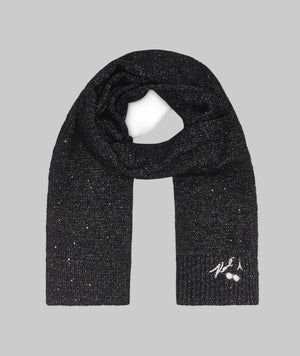 karl Lagerfeld SEQUIN YARN black SCARF