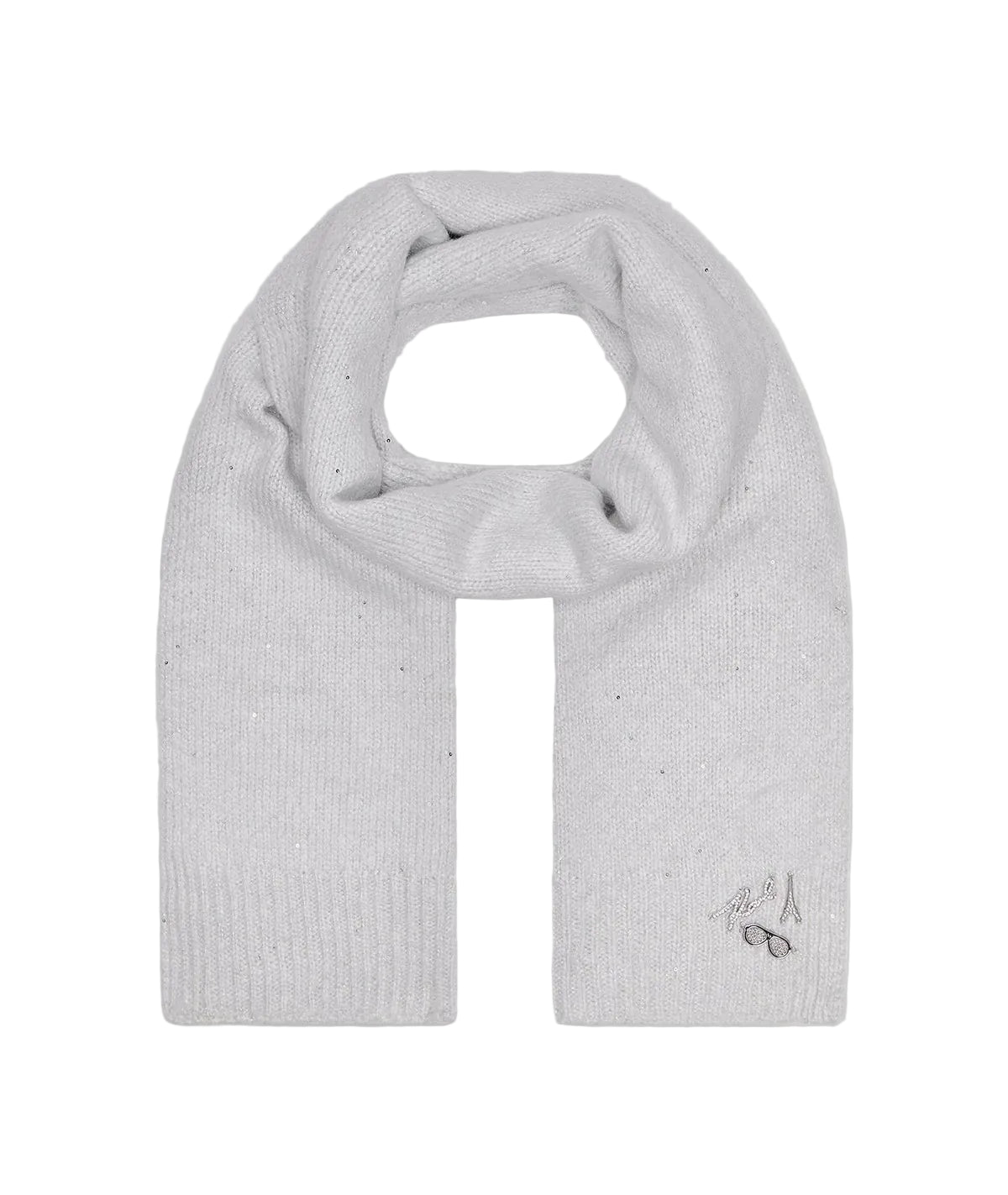 karl Lagerfeld SEQUIN YARN ivory colour SCARF