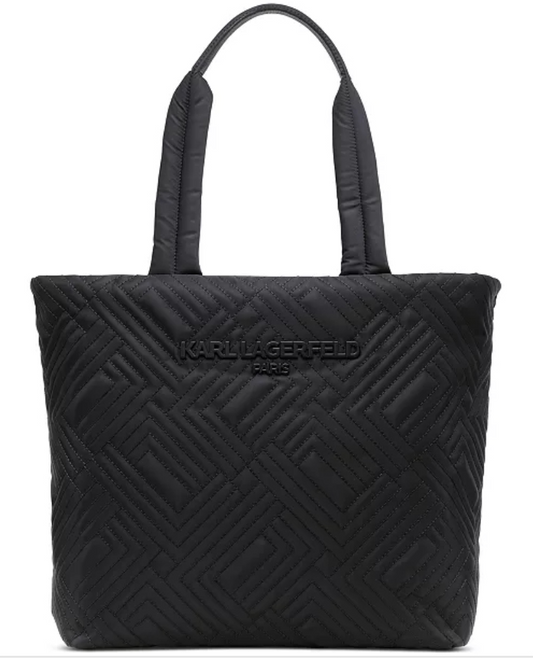Karl Lagerfeld Paris Voyage Large Nylon Tote bag in black