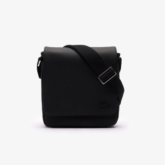 Lacoste Flap Crossover Shoulder Bag  in black
