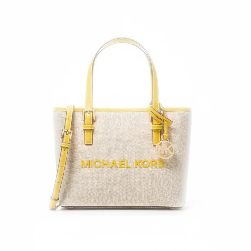 Michael Kors Jet Set Travel extra small canvas top zip tote bag – Brandy Corner Lebanon
