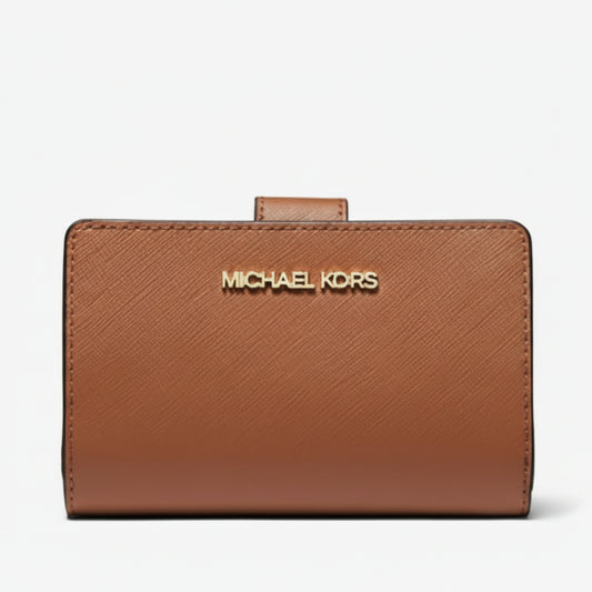 Michael Kors Brown Medium Crossgrain Leather Bifold Wallet